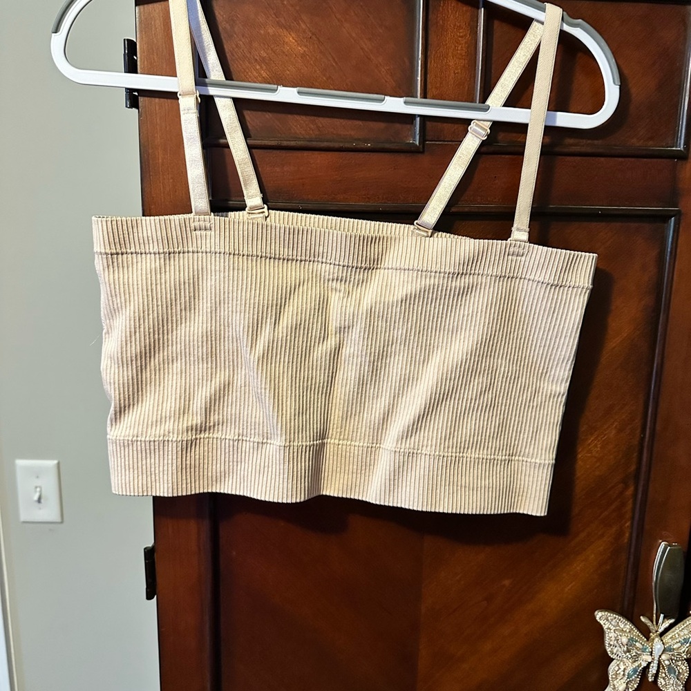 Torrid Cream Ribbed Bandeau